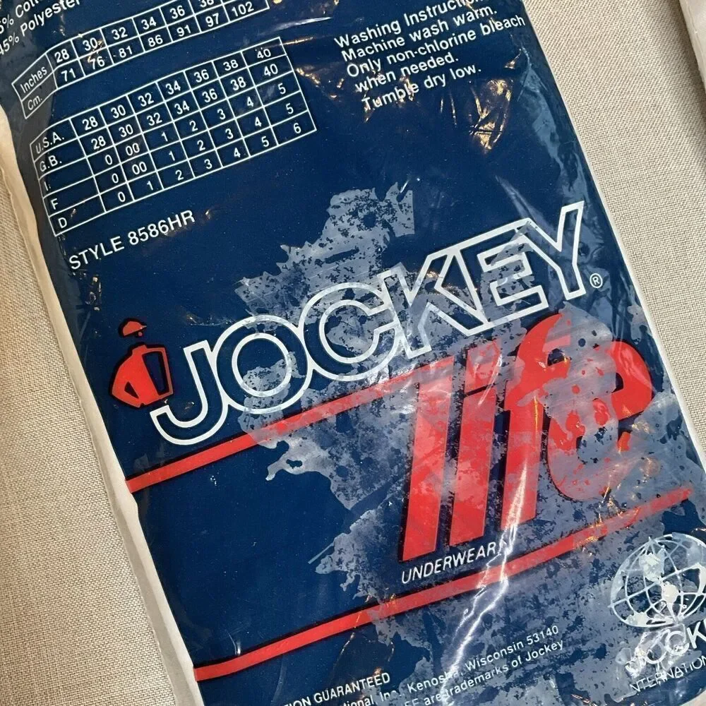 Jockey Life Tapered Boxer White Cotton‎ Blend Size 40 Mens 1994